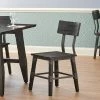 Lancaster Table & Seating Rustic Industrial Dining Side Chair With Slate Gray Finish