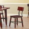 Lancaster Table & Seating Rustic Industrial Dining Side Chair With Mahogany Finish