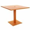 BFM Seating Beachcomber-Margate 32" Square Citrus Aluminum Dining Height Outdoor / Indoor Table With Square Base And Umbrella Hole