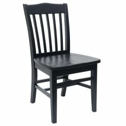 BFM Seating Columbia Black Beechwood Chair