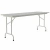 Correll 24" X 60" Gray Granite Light Duty Melamine Folding Table With Gray Frame