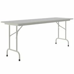 Correll 24" X 72" Gray Granite Light Duty Melamine Folding Table With Gray Frame