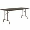 Correll 24" X 96" Rectangular Walnut Light Duty Melamine Folding Table