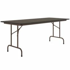 Correll 24" X 96" Rectangular Walnut Light Duty Melamine Folding Table