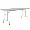 Correll 30" X 60" Gray Granite Light Duty Melamine Folding Table With Gray Frame