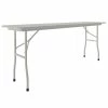 Correll 18" X 60" Gray Granite Light Duty Melamine Folding Table With Gray Frame