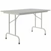 Correll 30" X 48" Gray Granite Light Duty Melamine Folding Table With Gray Frame