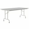 Correll 36" X 72" Gray Granite Light Duty Melamine Folding Table With Gray Frame