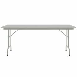 Correll 36" X 96" Gray Granite Light Duty Melamine Folding Table With Gray Frame -Lancaster Table & Seating Shop 1945258