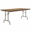 Correll 36" X 96" Medium Oak Light Duty Melamine Folding Table