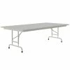 Correll 36" X 96" Gray Granite Light Duty Melamine Adjustable Height Folding Table With Gray Frame