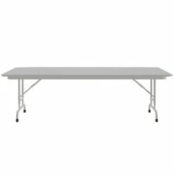 Correll 36" X 96" Gray Granite Light Duty Melamine Adjustable Height Folding Table With Gray Frame -Lancaster Table & Seating Shop 1945446