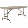 Correll R-Series 24" X 48" Mocha Granite Heavy-Duty Adjustable Height Folding Table