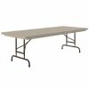 Correll R-Series 30" X 60" Mocha Granite Heavy-Duty Adjustable Height Folding Table