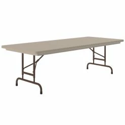 Correll R-Series 30" X 60" Mocha Granite Heavy-Duty Adjustable Height Folding Table