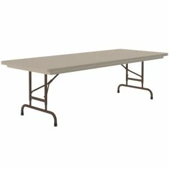 Correll R-Series 30" X 72" Mocha Granite Heavy-Duty Adjustable Height Folding Table