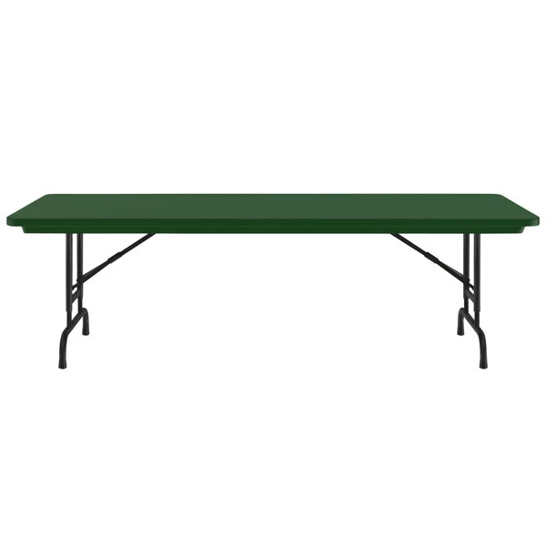 Correll Adjustable Height Folding Table, 30" X 60" Plastic, Green - Standard Legs - R-Series 2 Correll Adjustable Height Folding Table, 30" X 60" Plastic, Green - Standard Legs - R-Series - Image 2