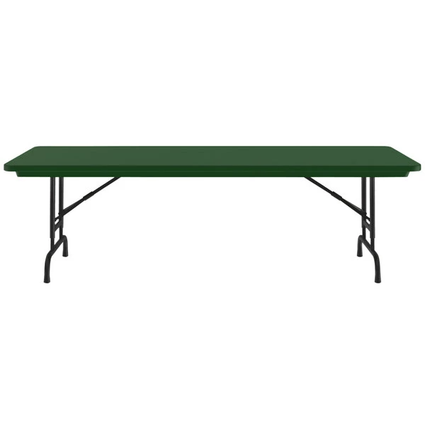 Correll Adjustable Height Folding Table, 30" X 72" Plastic, Green - Standard Legs - R-Series 2 Correll Adjustable Height Folding Table, 30" X 72" Plastic, Green - Standard Legs - R-Series - Image 2