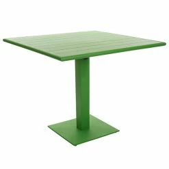 BFM Seating Beachcomber-Margate 24" X 32" Lime Aluminum Dining Height Outdoor / Indoor Table With Square Base