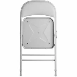 Lancaster Table & Seating Gray Vinyl Folding Chair With Padded Seat -Lancaster Table & Seating Shop 1956023