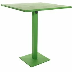 BFM Seating Beachcomber-Margate 24" X 32" Lime Aluminum Bar Height Outdoor / Indoor Table With Square Base