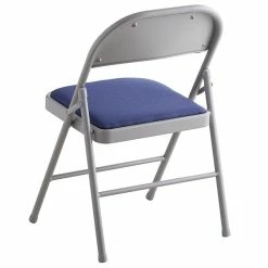 Lancaster Table & Seating Blue Fabric Folding Chair With Padded Seat -Lancaster Table & Seating Shop 1961920