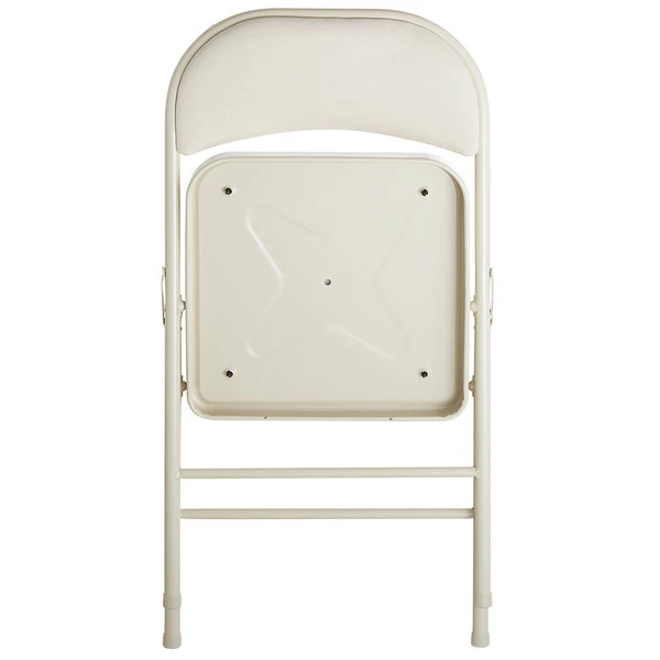 Lancaster Table & Seating Beige Fabric Folding Chair With Padded Seat 5 Lancaster Table & Seating Beige Fabric Folding Chair With Padded Seat - Image 5