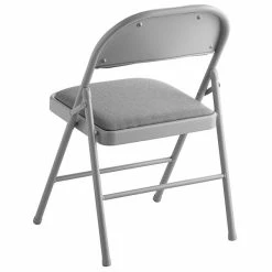 Lancaster Table & Seating Grey Fabric Folding Chair With Padded Seat 7 Lancaster Table & Seating Grey Fabric Folding Chair With Padded Seat -Lancaster Table & Seating Shop 1961964