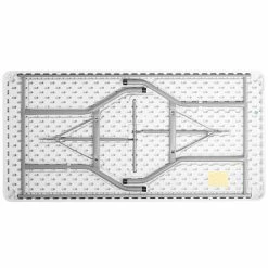 Choice 30" X 60" White Plastic Folding Table -Lancaster Table & Seating Shop 1966894