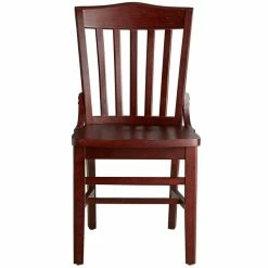 Lancaster Table & Seating Mahogany Finish Wooden School House Chair -Lancaster Table & Seating Shop 1978010