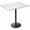 Holland Bar Stool OD214-2242BWOD3048WA EnduroTop 30" X 48" White Ash Wood Laminate Outdoor / Indoor Bar Height Table With Round Base