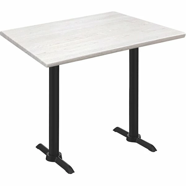 Holland Bar Stool OD211EB-42BWOD3048WA EnduroTop 30" X 48" White Ash Wood Laminate Outdoor / Indoor Bar Height Table With End Column Base 1 Holland Bar Stool OD211EB-42BWOD3048WA EnduroTop 30" X 48" White Ash Wood Laminate Outdoor / Indoor Bar Height Table With End Column Base