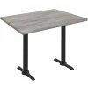 Holland Bar Stool OD211EB-36BWOD3048GRYSTN EnduroTop 30" X 48" Greystone Wood Laminate Outdoor / Indoor Counter Height Table With End Column Base