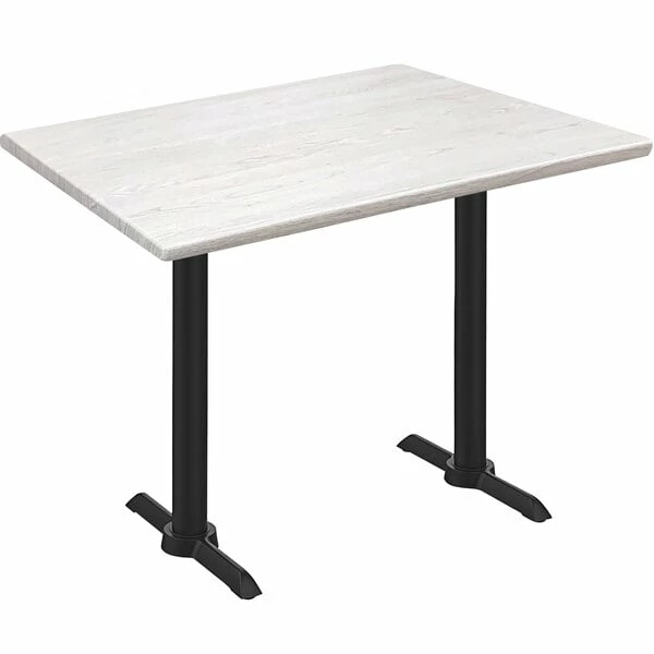 Holland Bar Stool OD211EB-36BWOD3048WA EnduroTop 30" X 48" White Ash Wood Laminate Outdoor / Indoor Counter Height Table With End Column Base 1 Holland Bar Stool OD211EB-36BWOD3048WA EnduroTop 30" X 48" White Ash Wood Laminate Outdoor / Indoor Counter Height Table With End Column Base