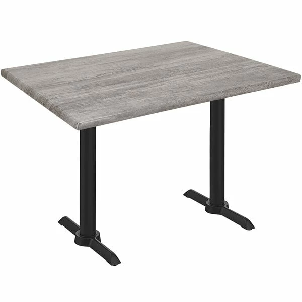 Holland Bar Stool OD211EB-30BWOD3048GRYSTN EnduroTop 30" X 48" Greystone Wood Laminate Outdoor / Indoor Standard Height Table With End Column Base 1 Holland Bar Stool OD211EB-30BWOD3048GRYSTN EnduroTop 30" X 48" Greystone Wood Laminate Outdoor / Indoor Standard Height Table With End Column Base