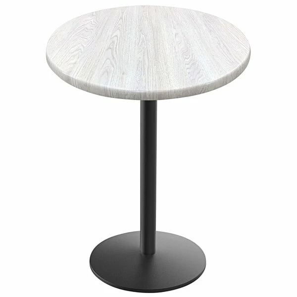 Holland Bar Stool OD214-2236BWOD30RWA EnduroTop 30" Round White Ash Wood Laminate Outdoor / Indoor Counter Height Table With Round Base 1 Holland Bar Stool OD214-2236BWOD30RWA EnduroTop 30" Round White Ash Wood Laminate Outdoor / Indoor Counter Height Table With Round Base