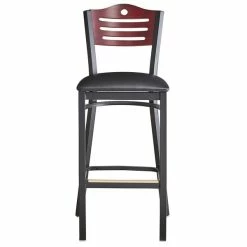 Lancaster Table & Seating Mahogany Finish Bar Height Bistro Chair With 2" Padded Seat 9 Lancaster Table & Seating Mahogany Finish Bar Height Bistro Chair With 2" Padded Seat -Lancaster Table & Seating Shop 2065771