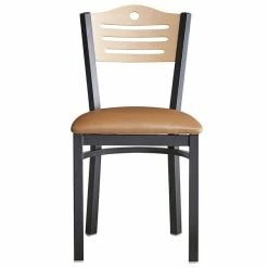 Lancaster Table & Seating Natural Finish Bistro Dining Chair With 1 1/2" Light Brown Padded Seat -Lancaster Table & Seating Shop 2066009