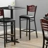 Lancaster Table & Seating Mahogany Finish Bar Height Bistro Chair With 2" Padded Seat