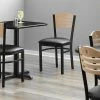 Lancaster Table & Seating Natural Finish Bistro Dining Chair With 1 1/2" Padded Seat