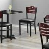 Lancaster Table & Seating Mahogany Finish Bistro Dining Chair With 1 1/2" Padded Seat
