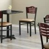 Lancaster Table & Seating Mahogany Finish Bistro Dining Chair With 1 1/2" Light Brown Padded Seat