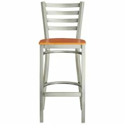 Lancaster Table & Seating Clear Coat Finish Ladder Back Bar Stool With Cherry Wood Seat -Lancaster Table & Seating Shop 2079480