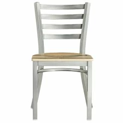 Lancaster Table & Seating Clear Coat Finish Ladder Back Chair With Driftwood Seat -Lancaster Table & Seating Shop 2079829