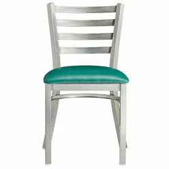Lancaster Table & Seating Clear Coat Finish Ladder Back Chair With 2 1/2" Green Vinyl Padded Seat 9 Lancaster Table & Seating Clear Coat Finish Ladder Back Chair With 2 1/2" Green Vinyl Padded Seat -Lancaster Table & Seating Shop 2079842