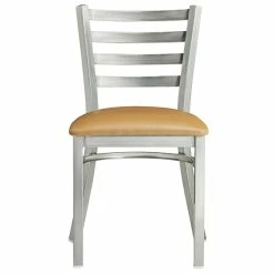 Lancaster Table & Seating Clear Coat Finish Ladder Back Chair With 2 1/2" Light Brown Vinyl Padded Seat 9 Lancaster Table & Seating Clear Coat Finish Ladder Back Chair With 2 1/2" Light Brown Vinyl Padded Seat -Lancaster Table & Seating Shop 2079852