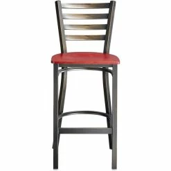 Lancaster Table & Seating Distressed Copper Finish Ladder Back Bar Stool With Mahogany Wood Seat 9 Lancaster Table & Seating Distressed Copper Finish Ladder Back Bar Stool With Mahogany Wood Seat -Lancaster Table & Seating Shop 2088493