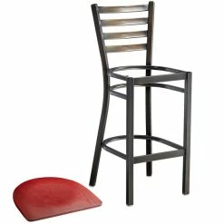 Lancaster Table & Seating Distressed Copper Finish Ladder Back Bar Stool With Mahogany Wood Seat 8 Lancaster Table & Seating Distressed Copper Finish Ladder Back Bar Stool With Mahogany Wood Seat -Lancaster Table & Seating Shop 2088623