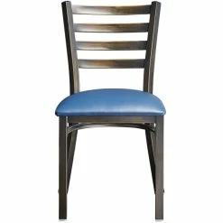 Lancaster Table & Seating Distressed Copper Finish Ladder Back Chair With 2 1/2" Navy Vinyl Padded Seat -Lancaster Table & Seating Shop 2088788