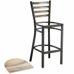 Lancaster Table & Seating Distressed Copper Finish Ladder Back Bar Stool With Driftwood Seat 8 Lancaster Table & Seating Distressed Copper Finish Ladder Back Bar Stool With Driftwood Seat -Lancaster Table & Seating Shop 2088789